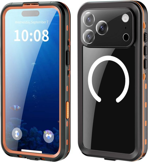 Shellbox IP68 wasserdichte Handyhülle für iPhone 17 Pro Max, iPhone 17 Pro, iPhone 17 Air und iPhone 17, stoßfest und staubdicht, Schwarz - Bild 1