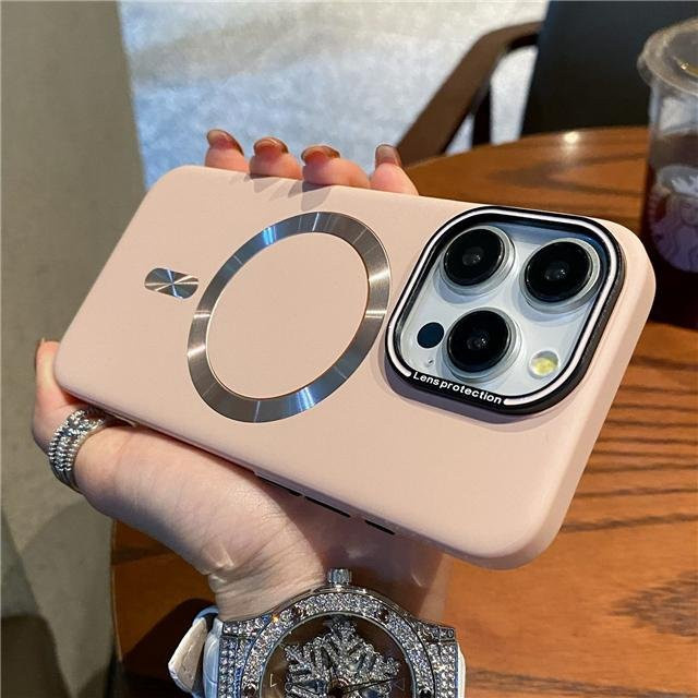 Apple iPhone 16 Pro Max Handyhülle mit MagSafe Magnet und Objektivschutz in Pink - Bild 1