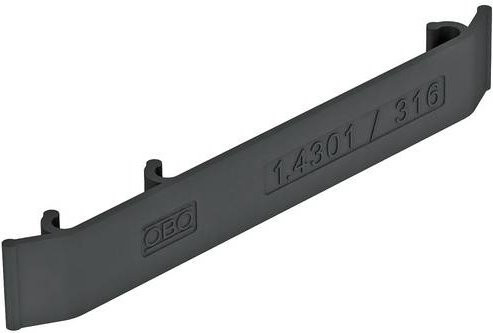 OBO Bettermann Elektrotechnik-Warnschild, Grau/Schwarz, B: 12,7 cm, H: 1,8 cm, 10 Stück - Bild 1