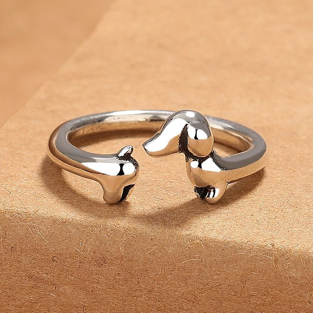 SAY Ring 925 Silber, Hund, Damen, Vintage - Bild 1