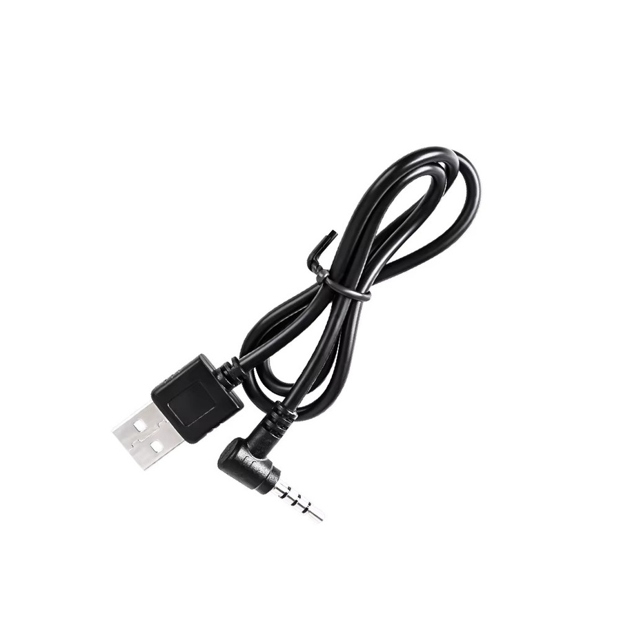 EJEAS Datenladekabel mit 3,5 mm Klinke und USB-C für Vnetphone V6/V4PRO Motorradhelm Intercom Bluetooth Headset, Schwarz - Bild 2