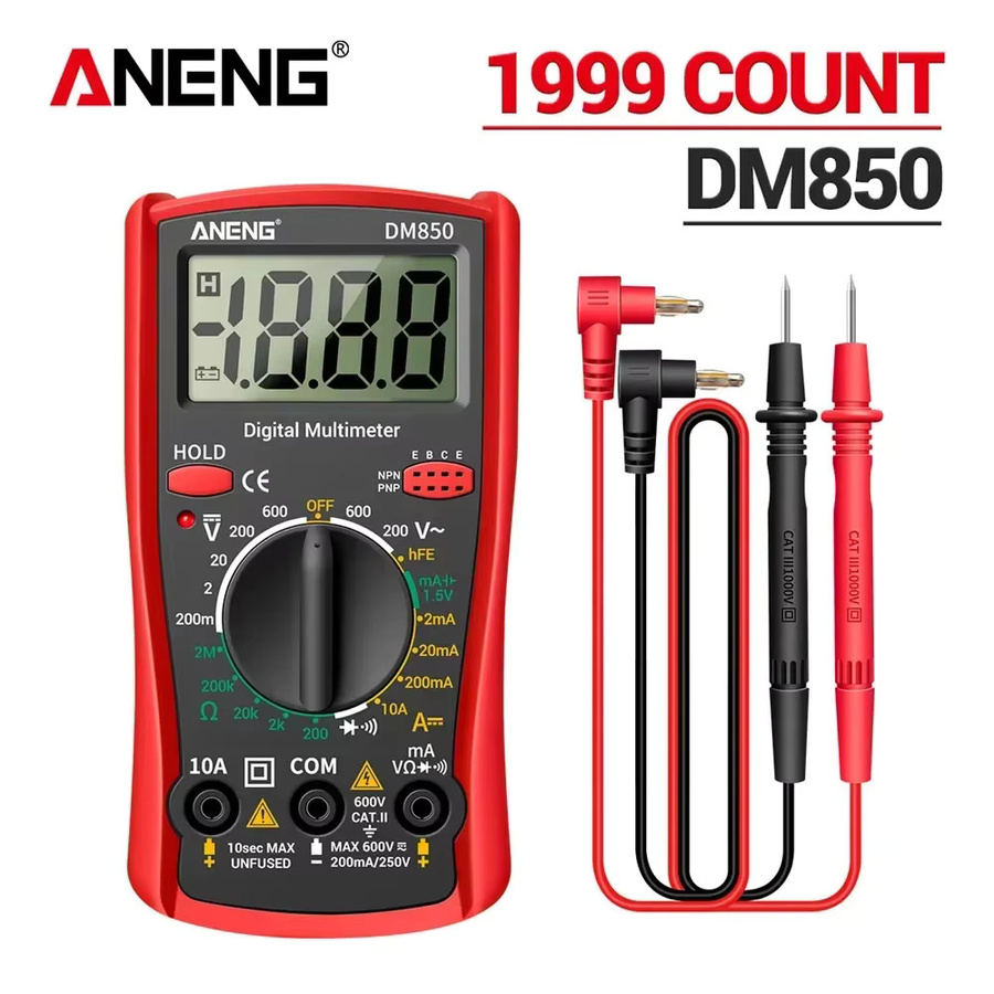 ANENG DM850 Digitales Multimeter Professioneller AC/DC Spannungs- und Stromtester mit 1999 Messungen als Automatischer Ohm-Amperemeter-Detektor - Bild 6