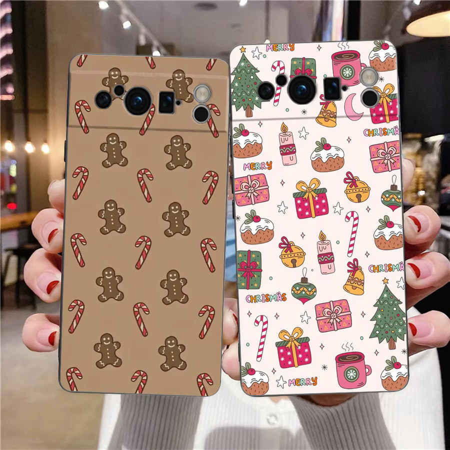 Google Pixel 10 Pro XL 9 Pro 8 Pro 7 6 Soft TPU Case mit Cartoon Christmas Design in Multicolour - Bild 2