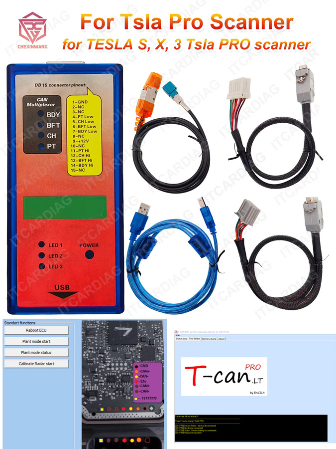 ITCARDIAG Tsla PRO Diagnose- und Programmierwerkzeug für Tesla Model S, X, 3 mit Digram-Netzwerk-Unterstützung - Bild 5