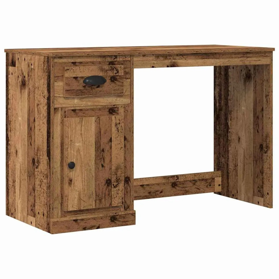 vidaXL Schreibtisch in Altholz-Optik Braun aus Holzwerkstoff für Home Office und Büro B/T/H: 115 x 50 x 75 cm - Bild 2