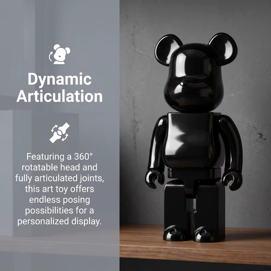 Bandai Bärenstatue, Actionfigur, Schwarz, 28cm - Bild 3