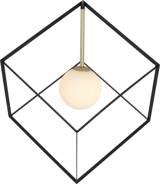 Näve Pendelleuchte Cadre in Schwarz mit Glas und Metall, B/T/H: 30 x 30 x 123 cm - Bild 1