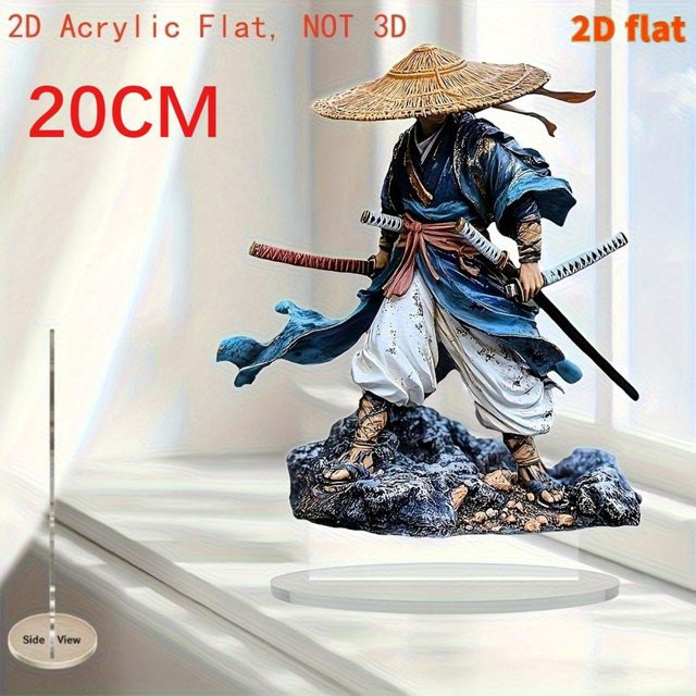 Samurai Acryl Schreibtischdekoration mit Sockel von Forest Sunshine Home in Grau und Multicolour - Bild 1