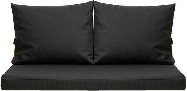 Setgarden Mix Bench Kissen Set für 2-Sitzer Bänke, Bankauflage und Rückenkissen, Anthrazit, B/T: 100 x 60 cm, H: 56 cm (2 Kissen 50 x 56 cm) - Bild 1