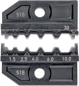 Knipex Crimpeinsatz 97 49 30 für unisolierte Stoßverbinder in Schwarz - Bild 1