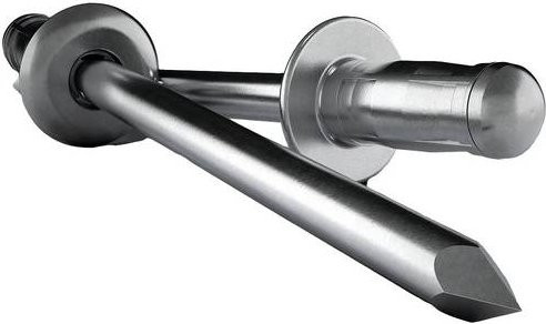Gesipa Blindniete aus Stahl in Silber, Durchmesser: 4,8 mm, Länge: 15 mm, 50 Stück - Bild 1