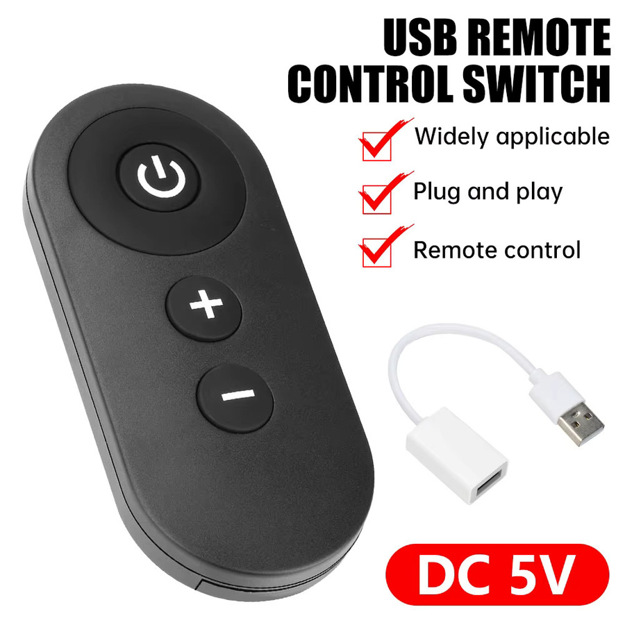 Aideepen DC 5V USB RF Fernschalter in Schwarz – Kabelloses Modul als LED-Streifen-Dimmer und Lüftergeschwindigkeitsregler für deine DIY-Beleuchtungssteuerung - Bild 5