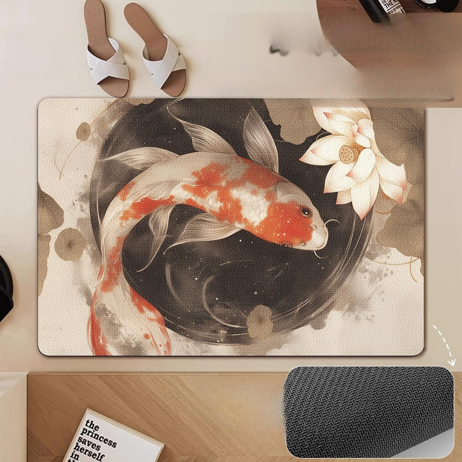 Rutschfeste Badezimmer-Fußmatte von Yiran Furniture, wasserabsorbierend und schnelltrocknend, Multicolour, B/T: 60 x 40 cm - Bild 2