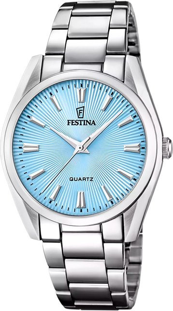 Festina Armbanduhr, Quarz, Edelstahl, Blau, 37 mm, Damen - Bild 1