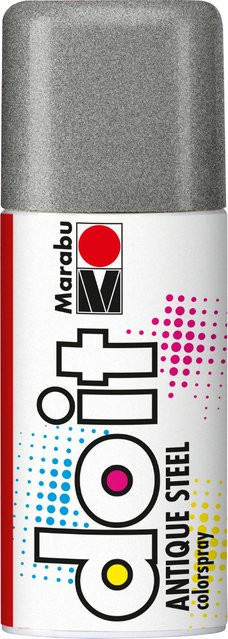Marabu Colorspray Antique Steel Silber matt wetterfest und schnelltrocknend - Bild 1