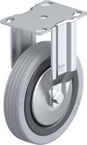 Blickle Bockrolle BKPA-VPA 125K-FA in Schwarz und Grau aus Stahl mit 125 mm Rad-Durchmesser und 100 kg Tragfähigkeit - Bild 1