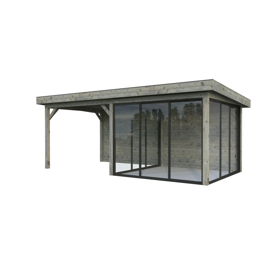 Palmako Pavillon Lenna Set 406 Slide aus Fichtenholz in Grau, B/H/T: 588 x 245 x 300 cm - Bild 2