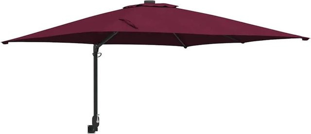 vidaXL Gartenparasol aus Polyester und Stahl in Rot und Schwarz, B: 248,5 cm, T: 247,5 cm, H: 160 cm - Bild 1