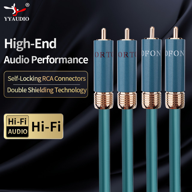 Ortofon HiFi RCA Audio Interconnect Kabel Blau - Bild 1