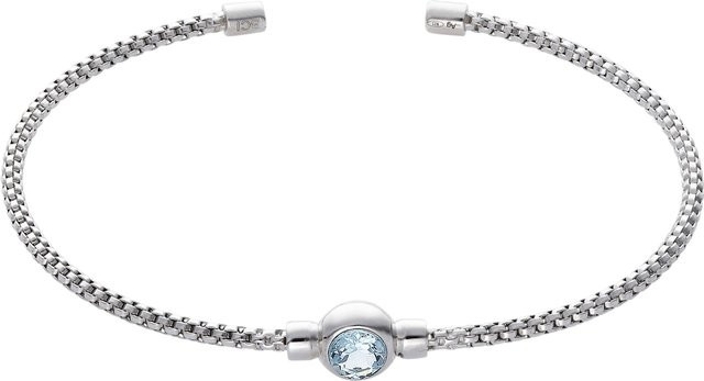 heine Armreif 925 Silber, Blautopas, Kristall, Unisex - Bild 1