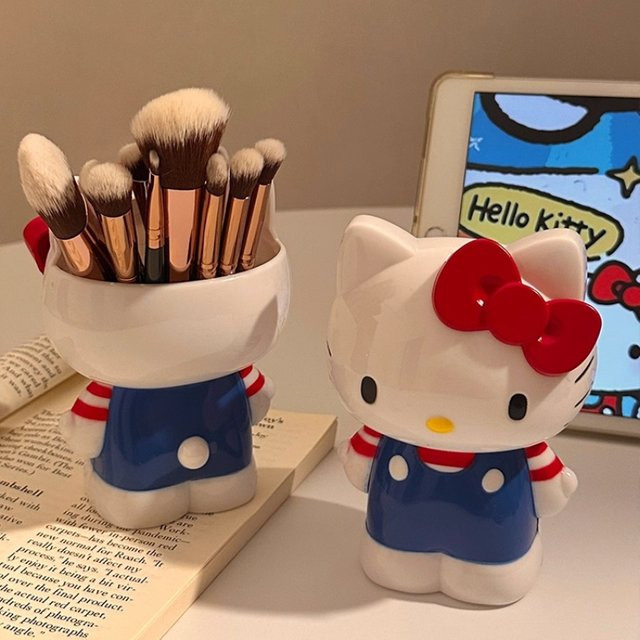 Sanrio KT Katzen Stifthalter und Make-up-Pinselhalter aus Kunststoff für deinen Schreibtisch - Bild 1
