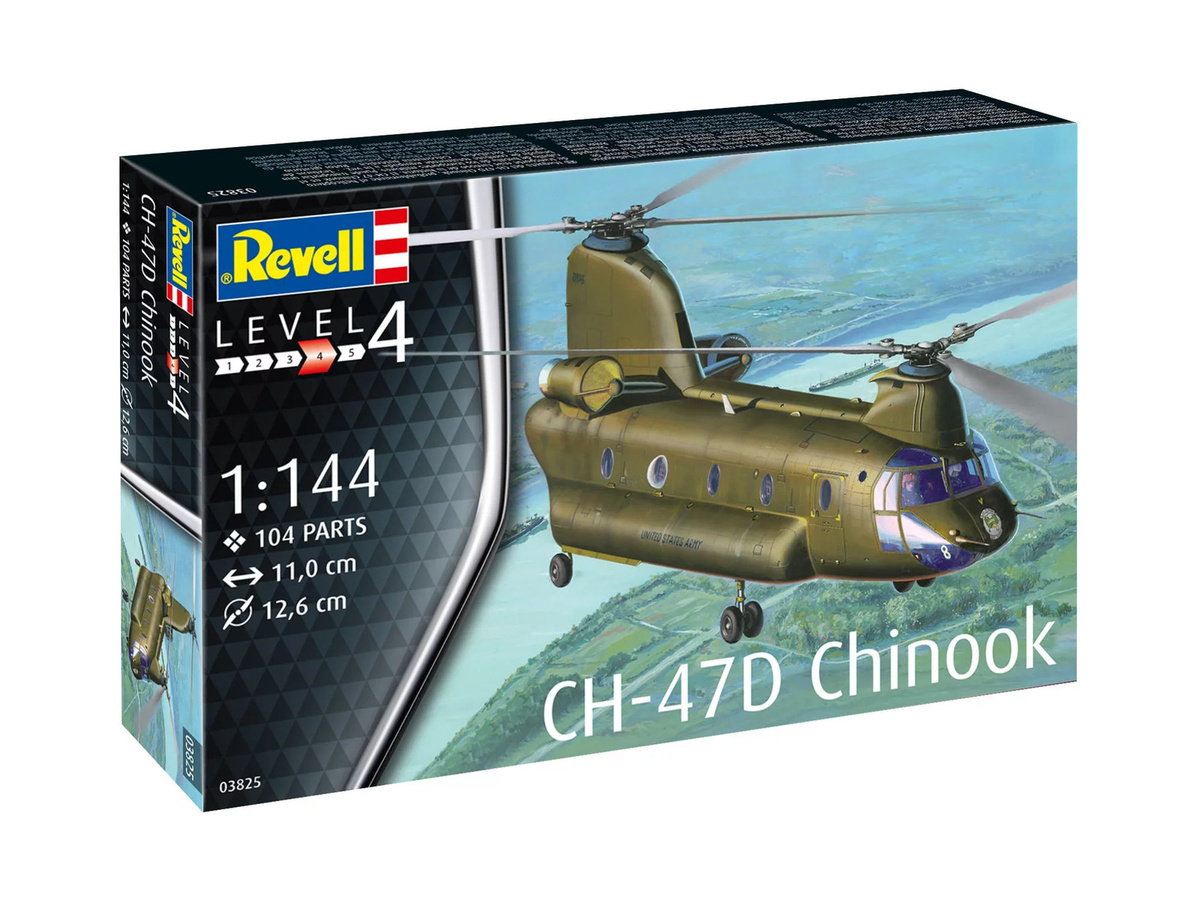 Revell CH-47D Chinook Militärhubschrauber Modellbausatz 1:144 - Bild 2