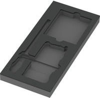 Wera Schaumstoffeinlage 9850 für Kraftform Kompakt und Tool-Check PLUS Set 1 in Schwarz und Grau - Bild 1
