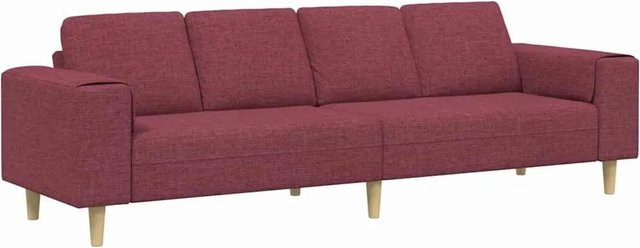 vidaXL Wohnzimmer Couch in Weinrot mit modernem Design, B/T/H: 250 x 77 x 76 cm - Bild 1