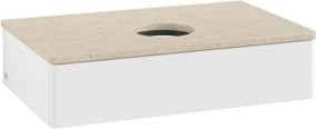 V&B Waschtischunterschrank Antao ohne Frontstruktur in Weiß, B/T/H: 80 x 50 x 19 cm - Bild 1