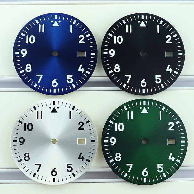 Einzeldatum-Zifferblatt für Pilotenuhr, 33,8 mm, Unisex - Bild 1
