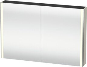 Duravit Universal-Spiegelschrank XSquare in Taupe mit 2 Türen, LED-Beleuchtung, Sensor-Schalter und Rasierersteckdose, B/H/T: 120 x 80 x 15,5 cm - Bild 1