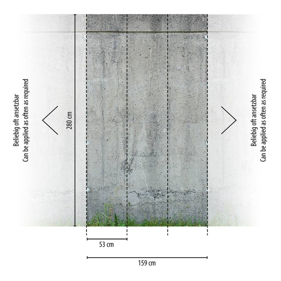 Livingwalls Fototapete Betonoptik Industrial-Style in Grau und Grün, B: 280 cm, H: 159 cm - Bild 2