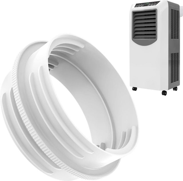 Universeller hitzebeständiger AC-Schlauchadapter in Weiß für Klimaanlagen-Schläuche und Fenstergeräte, passend für 5,1 und 5,9 Zoll Lüftungsrohre - Bild 1