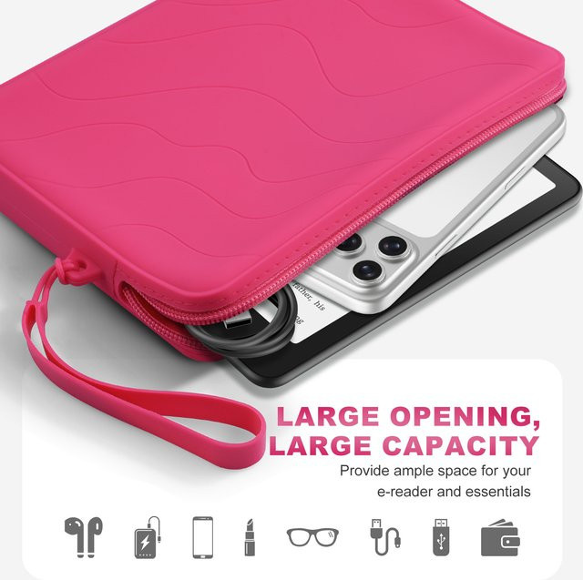 Silikonkupplung in Pink für 6-7 Zoll E-Reader wie Kindle Paperwhite, Kindle Colorsoft Signature Edition, Kobo und Nook - Bild 1