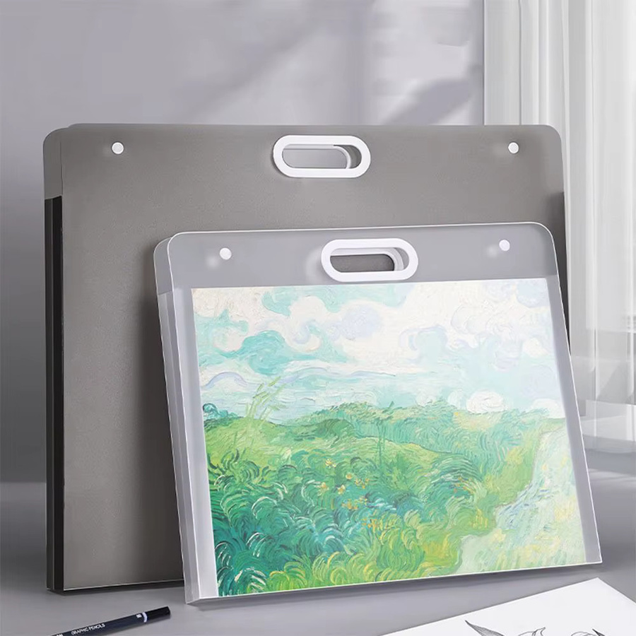 Tragbares wasserdichtes Bildalbum in Weiß für A4 Zeichnungen und Dokumente mit vier Schichten - Bild 3