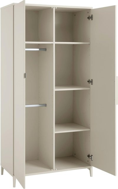 Paidi Kleiderschrank Sister Lou 2-türig in Beige und Weiß mit Soft-Close-Türen, B/T/H: 94,7 x 52,4 x 194,5 cm - Bild 1