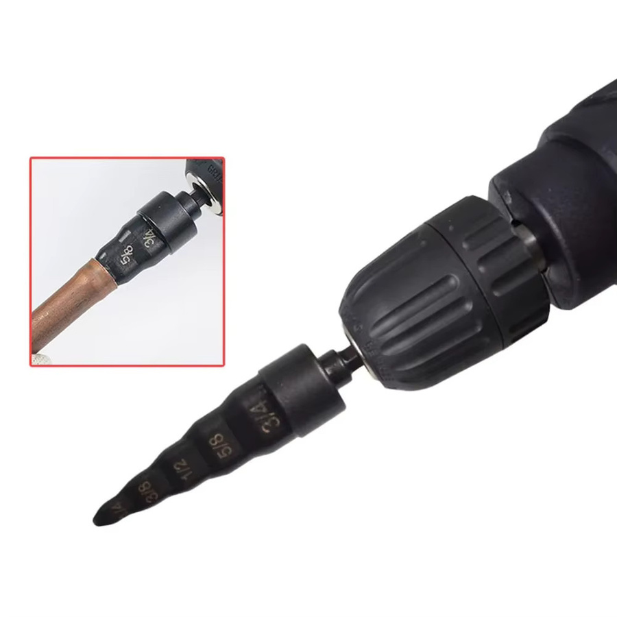 DAZZLEEX 5-in-1 Kupferrohr-Expander Set aus Kohlenstoffstahl in Schwarz für Klimaanlagen und weiche Kupferrohre - Bild 3