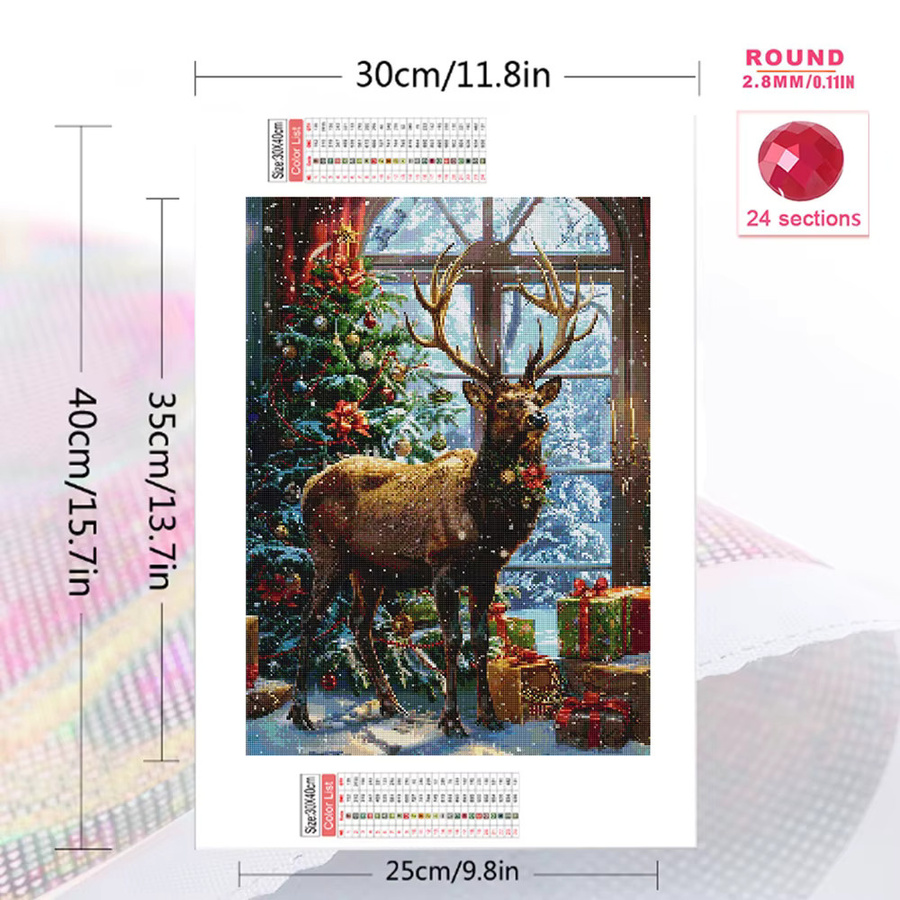 EverShine 5D DIY Diamant Stickerei Hirsch Tier Mosaik mit runden Diamanten in Multicolour - Bild 2