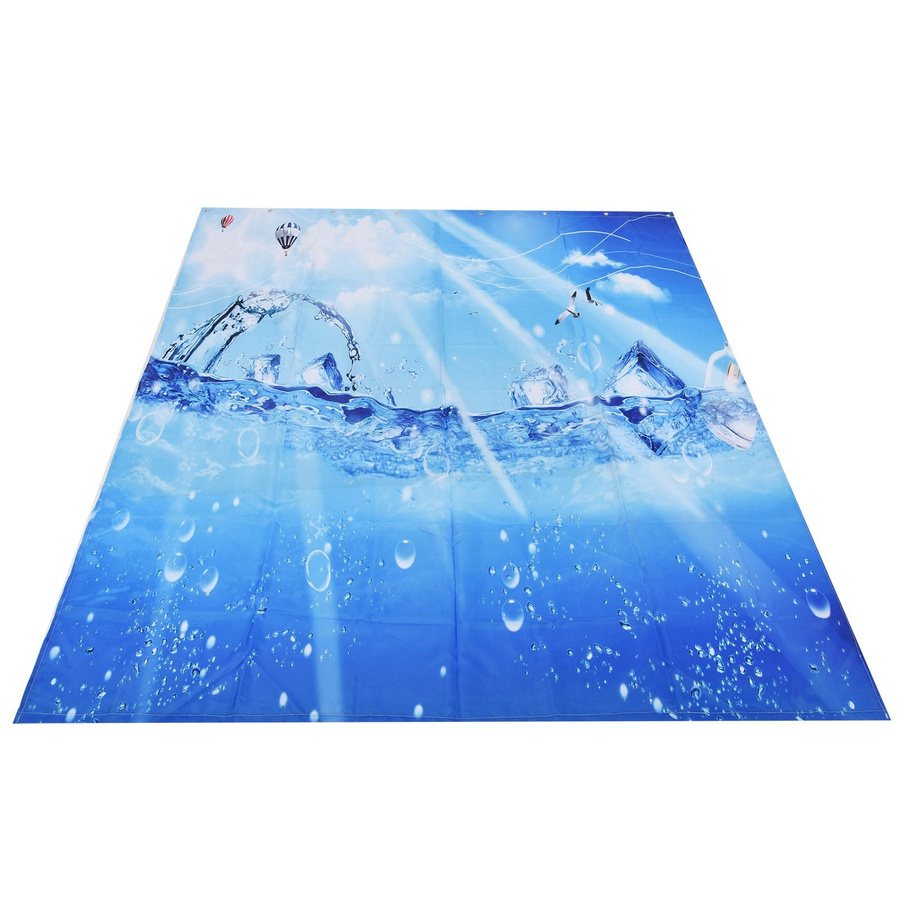 OutsideWorld Duschvorhang aus Polyesterfaser mit buntem Grafikdruck und 12 Haken, wasserdicht, Mehrfarbig, B/H: 150 x 180 cm - Bild 2