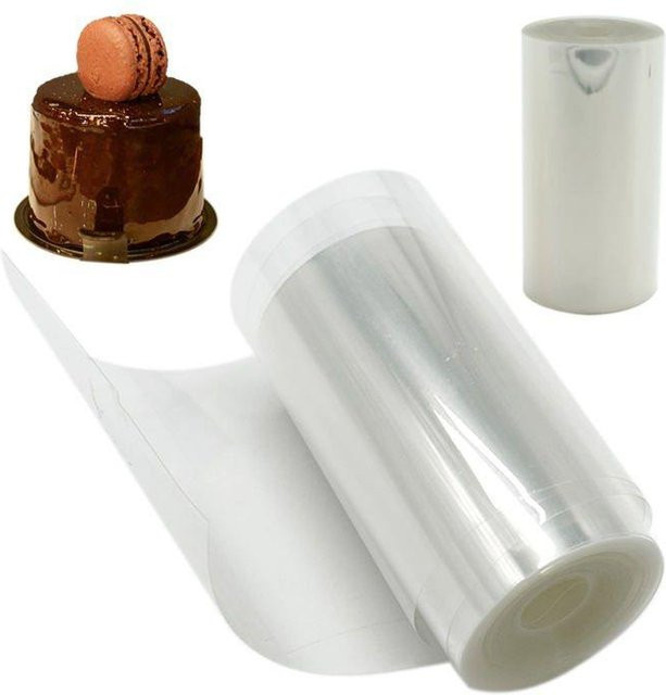 QIEDOVIEY Rhodoïd-Band für Kuchen, transparentes Acetat-Band zur Dekoration von Schokolade, Mousse und Desserts, Breite: 8 cm, Länge: 10 m - Bild 1