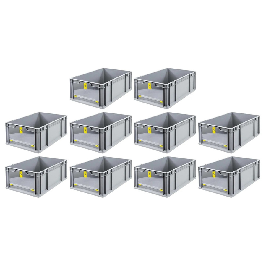 PROREGAL SparSet 10x Eurobox NextGen Insight Cover Eurobehälter Transportbox, Farbe: Gelb, H x B x T: 22 x 40 x 60 cm, 44 Liter - Bild 2
