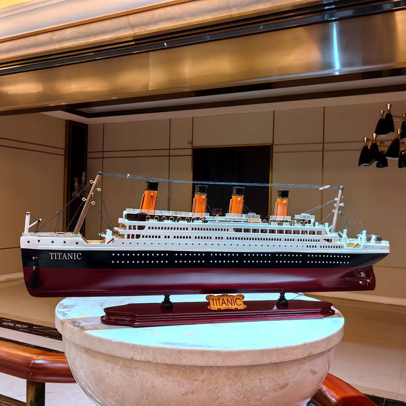 AT 99 MODEL Titanic-Kreuzfahrtschiff-Modell, Holz, 60 cm, statisches Modell - Bild 4