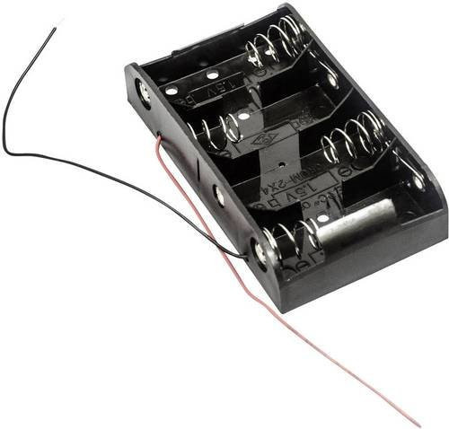 MPD Batteriehalter 4x Baby C Kabel in Schwarz, B/T/H: 106 x 58 x 23 mm - Bild 1