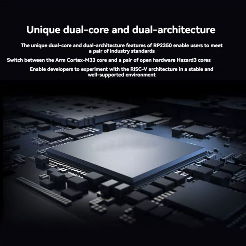 ABDW Raspberry Pi RP2350 Core2350b Dual-Core Dual Architecture Core Board mit 2 MB PSRAM und USB-C Adapter in Blau - Bild 3