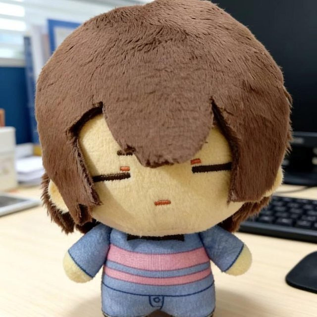 Undertale Frisk Plüschpuppe, Chibi-Stil, Schlüsselanhänger, 10cm - Bild 1