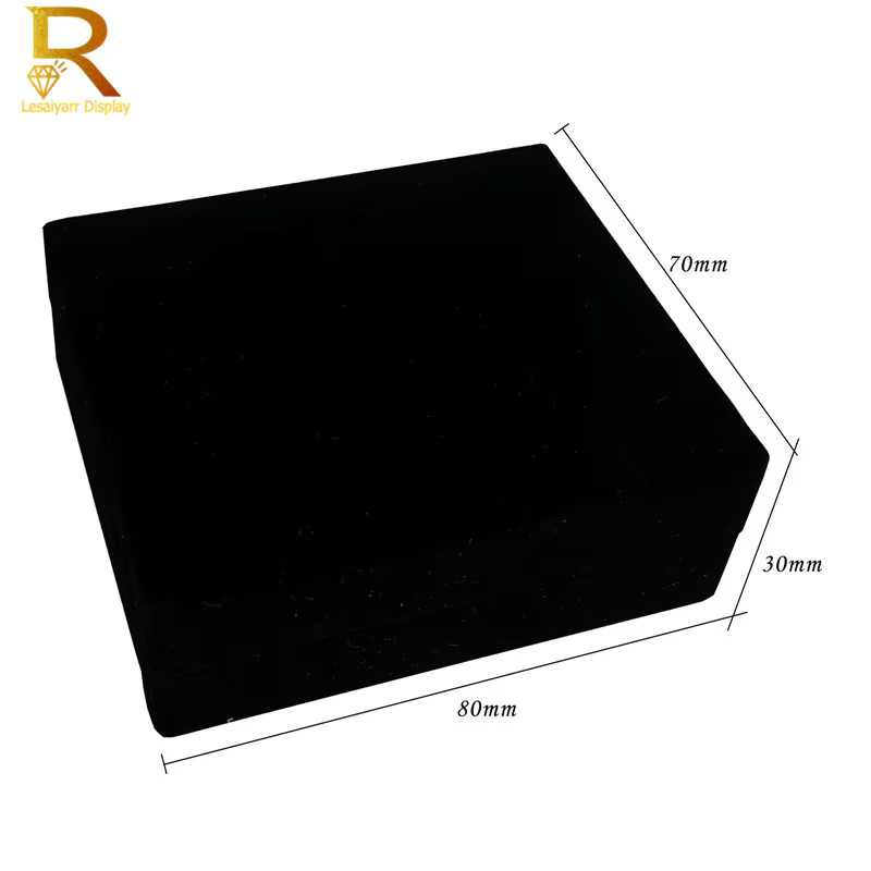 Lesaiyarr Manschettenknöpfe für Herren aus Metall mit schwarzem Samt inklusive Geschenkbox B: 7 cm, H: 8 cm - Bild 2