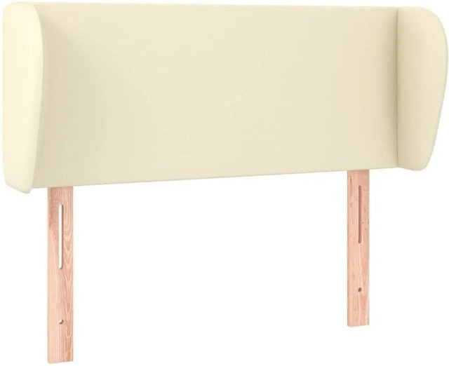 vidaXL Kopfteil mit Ohren in Creme, Kunstleder, B/T/H: 103 x 23 x 78-88 cm - Bild 1