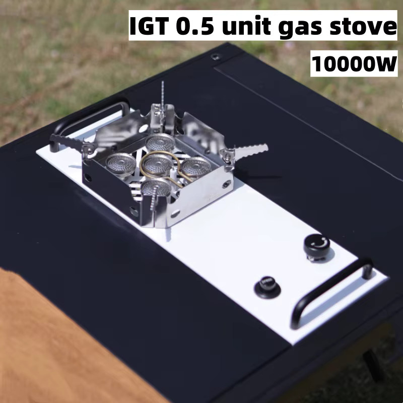 SmiloDon Camping-Gasherd mit flachem Brenner und 10000 W Leistung in Schwarz - Bild 3