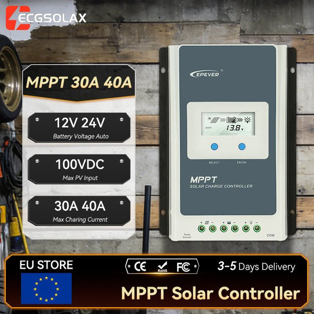 ECGSOLAX MPPT Solar-Laderegler Tracer AN Serie für 12V und 24V Batterien und Solarmodule mit max. 100VDC PV-Spannung - Bild 1