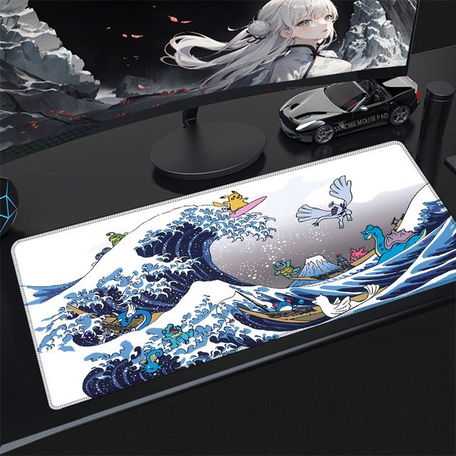 Bandai Pokemon Lugia Gaming-Mauspad in Multicolour mit rutschfester Gummibasis und genähten Kanten für PC-Gamer - Bild 1